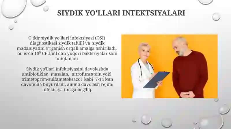 Siydik ayirish tizimi bilan kasallangan bemorlarni parvarish qilish 3