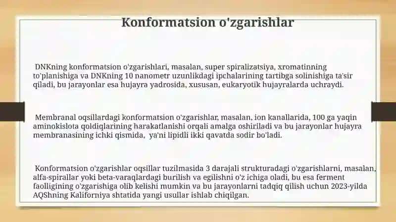 Makromolekulyar egiluvchanlik va tartiblash 3