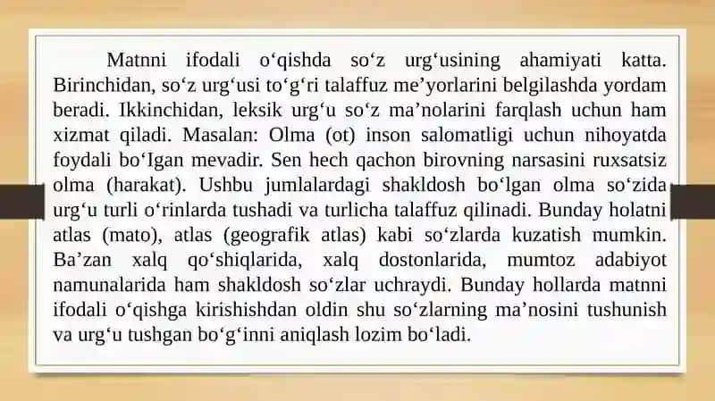 Ifodali o ‘qish vositalari 3