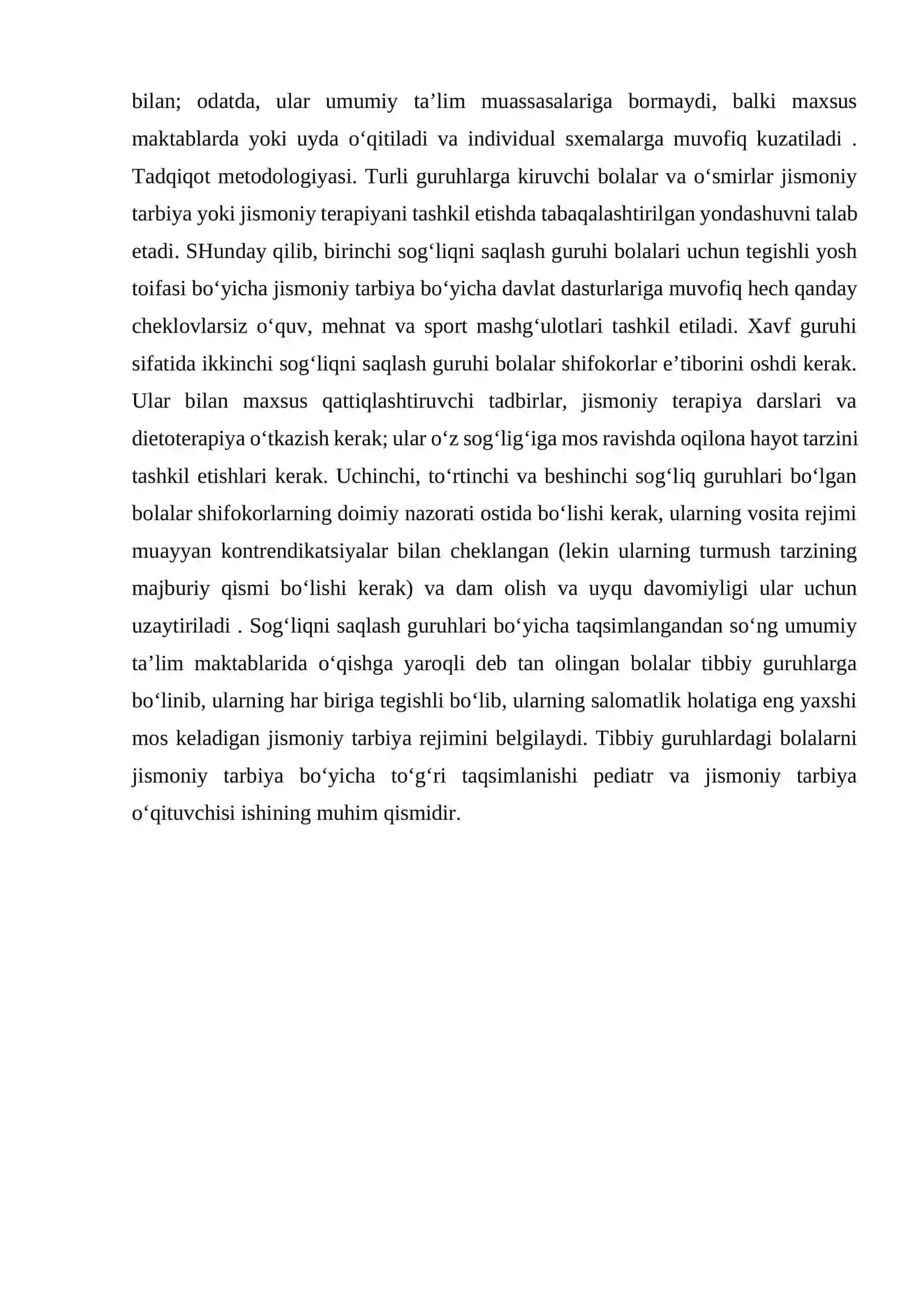 Maxsus tibbiy guruhlar jismoniy tarbiyasi 3