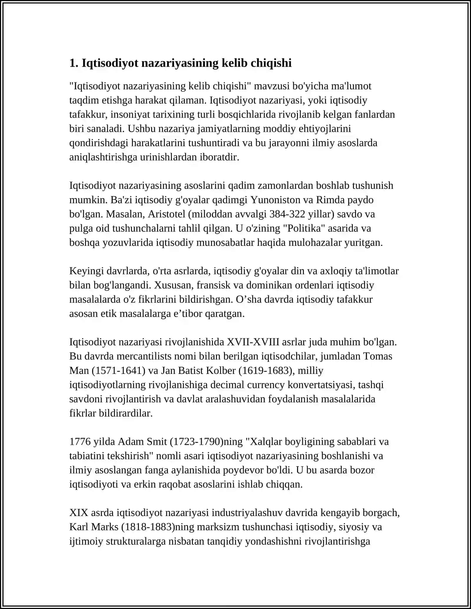 IQTISODIYOT NAZARIYASINING FAN SIFATIDA SHAKLLANISHI VA RIVOJLANISHI 3