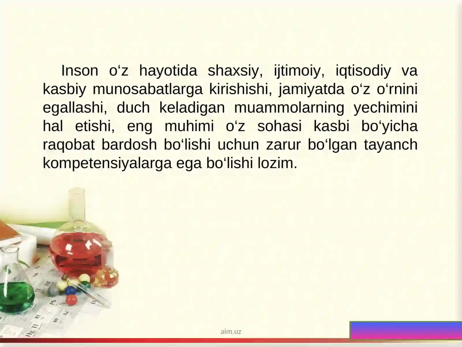 Kimyo fanini o‘qitish mazmunidagi o‘zgarishlar 3
