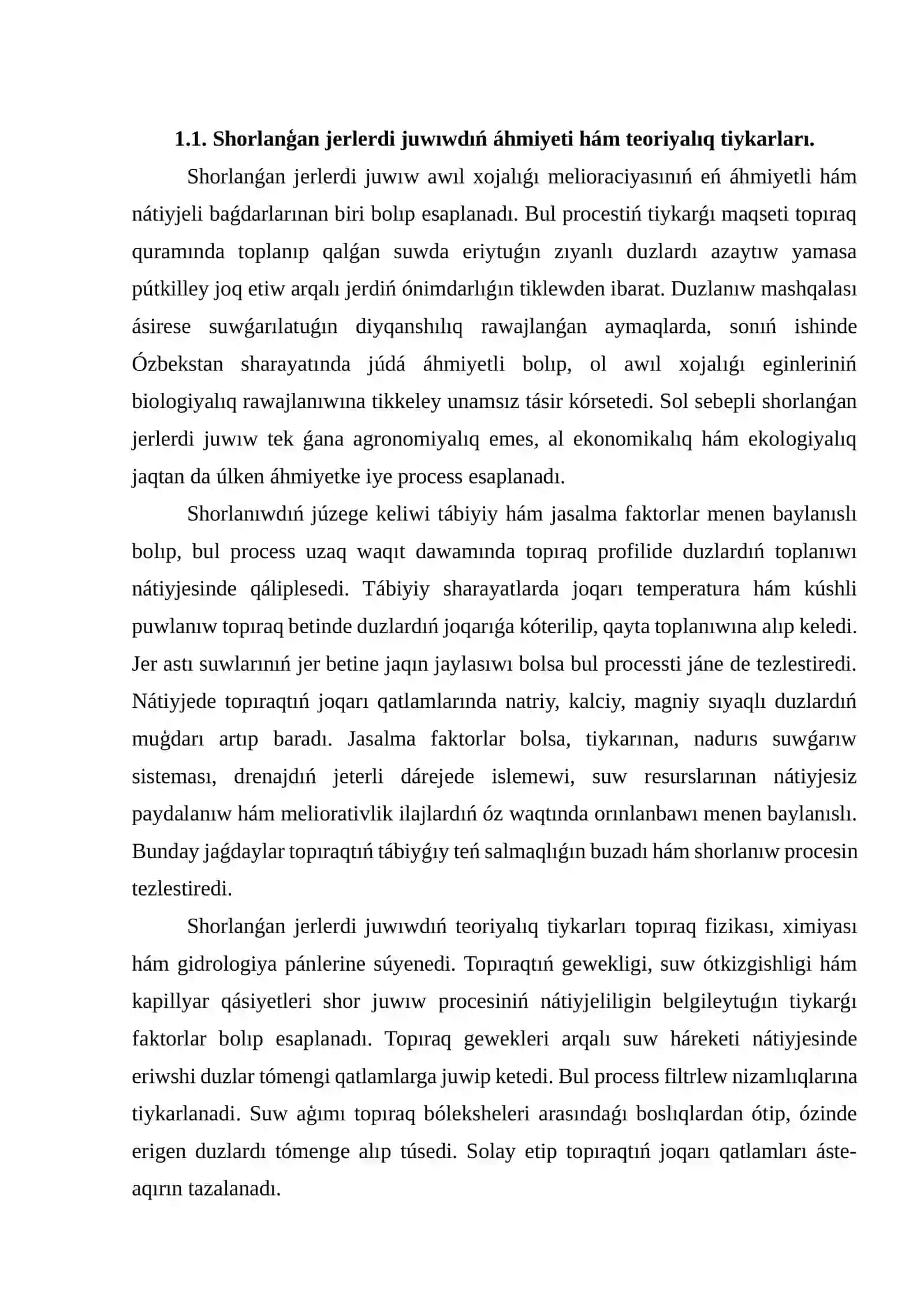 Shorlanģan jerlerdi juwıw, juwıw normaları, usılları hám όtkeriw múddetleri 3