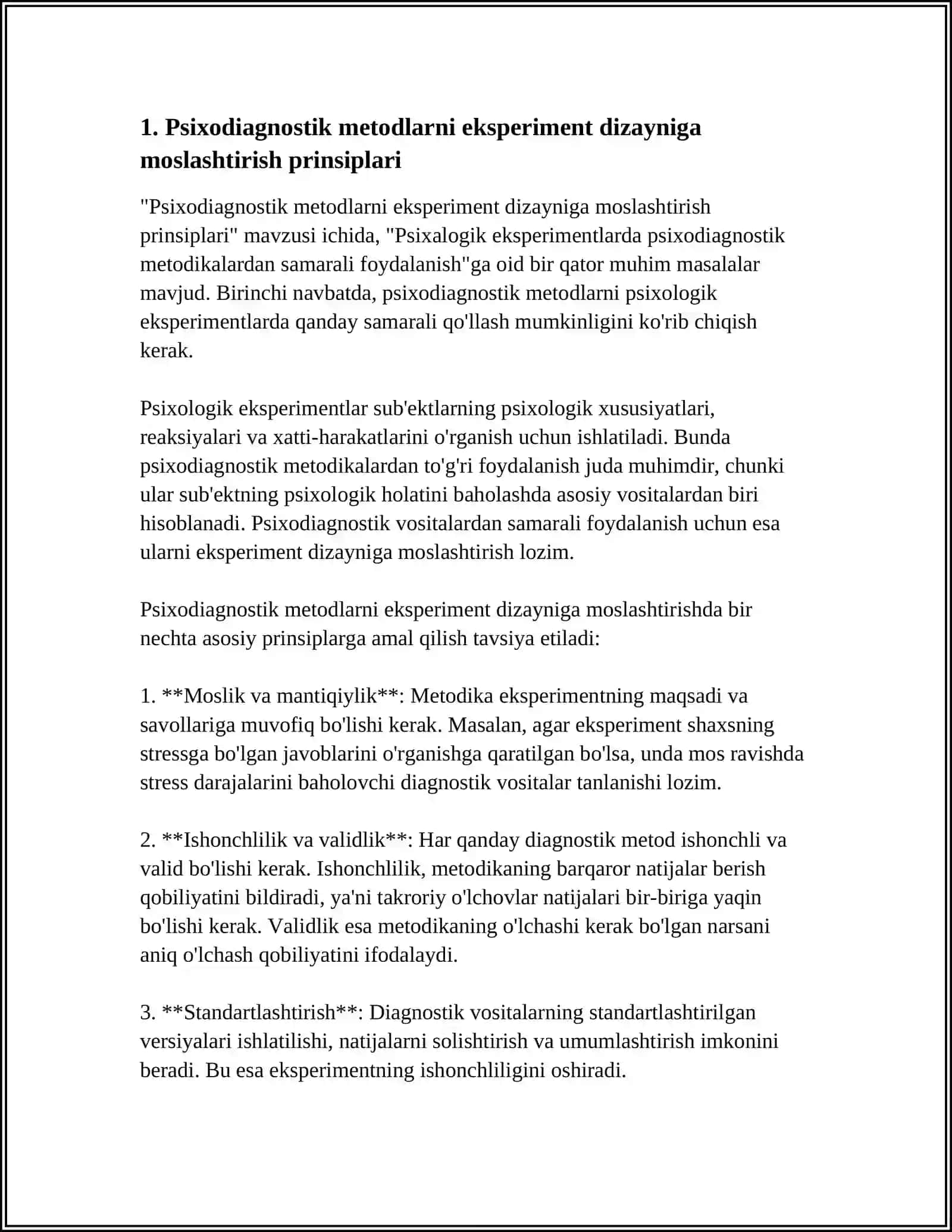 PSIXALOGIK EKSPERIMENTLARDA PSIXODIAGNOSTIK METODIKALARDAN SAMARALI FOYDALANISH 3