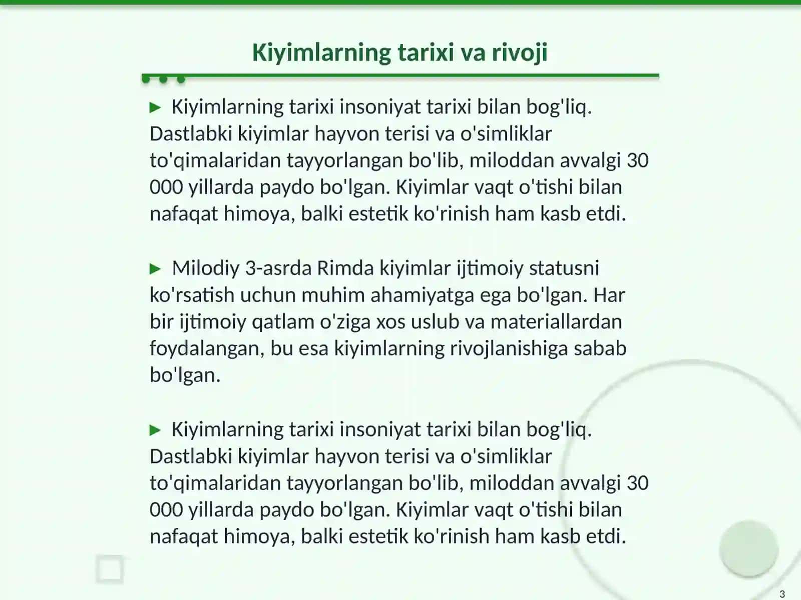 Kiyim-kechaklar 3