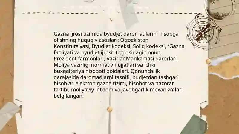 Gazna ijrosi sharoitida davlat byudjeti 3