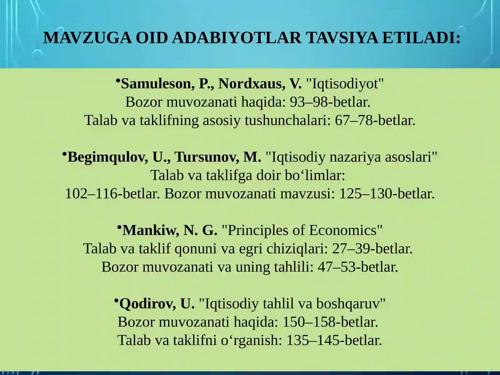 IQTISODIYOT NAZARIYASI 3