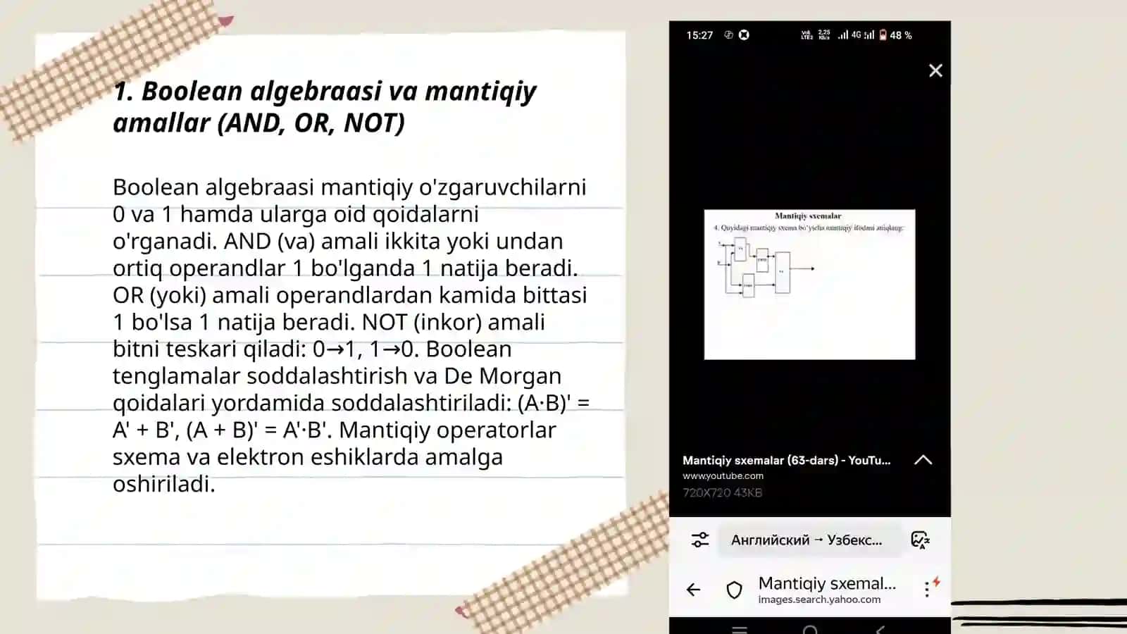 Raqamli mantiqiy sxemalar Digital Logic Circuit 3