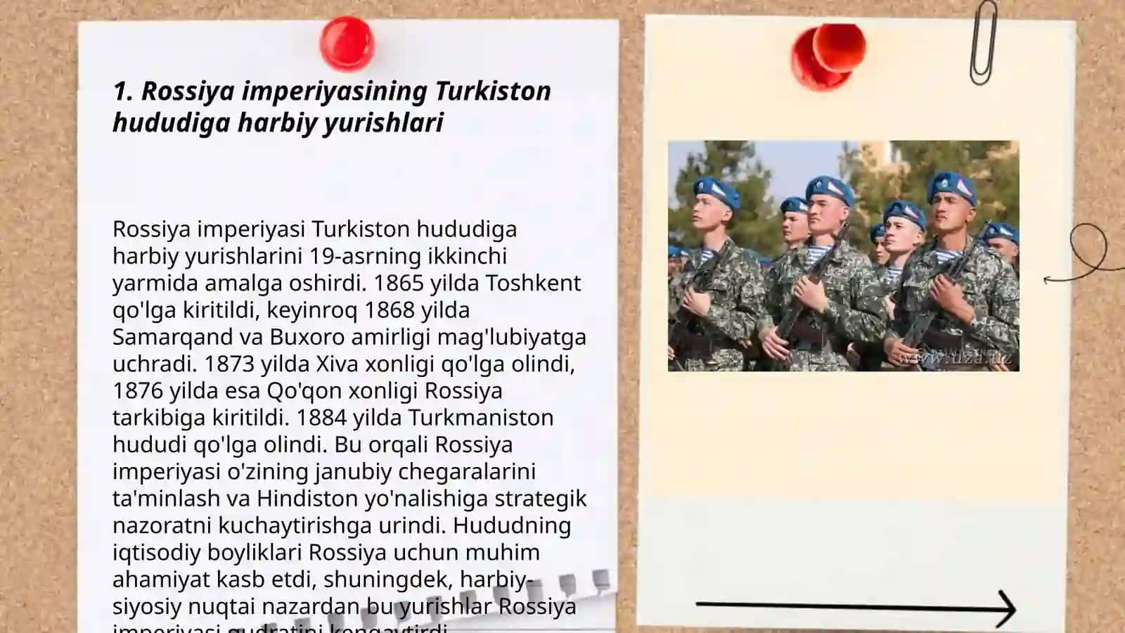 Rossiya imperiyasining oʻrta Osiyoga harbiy yurishlari 3