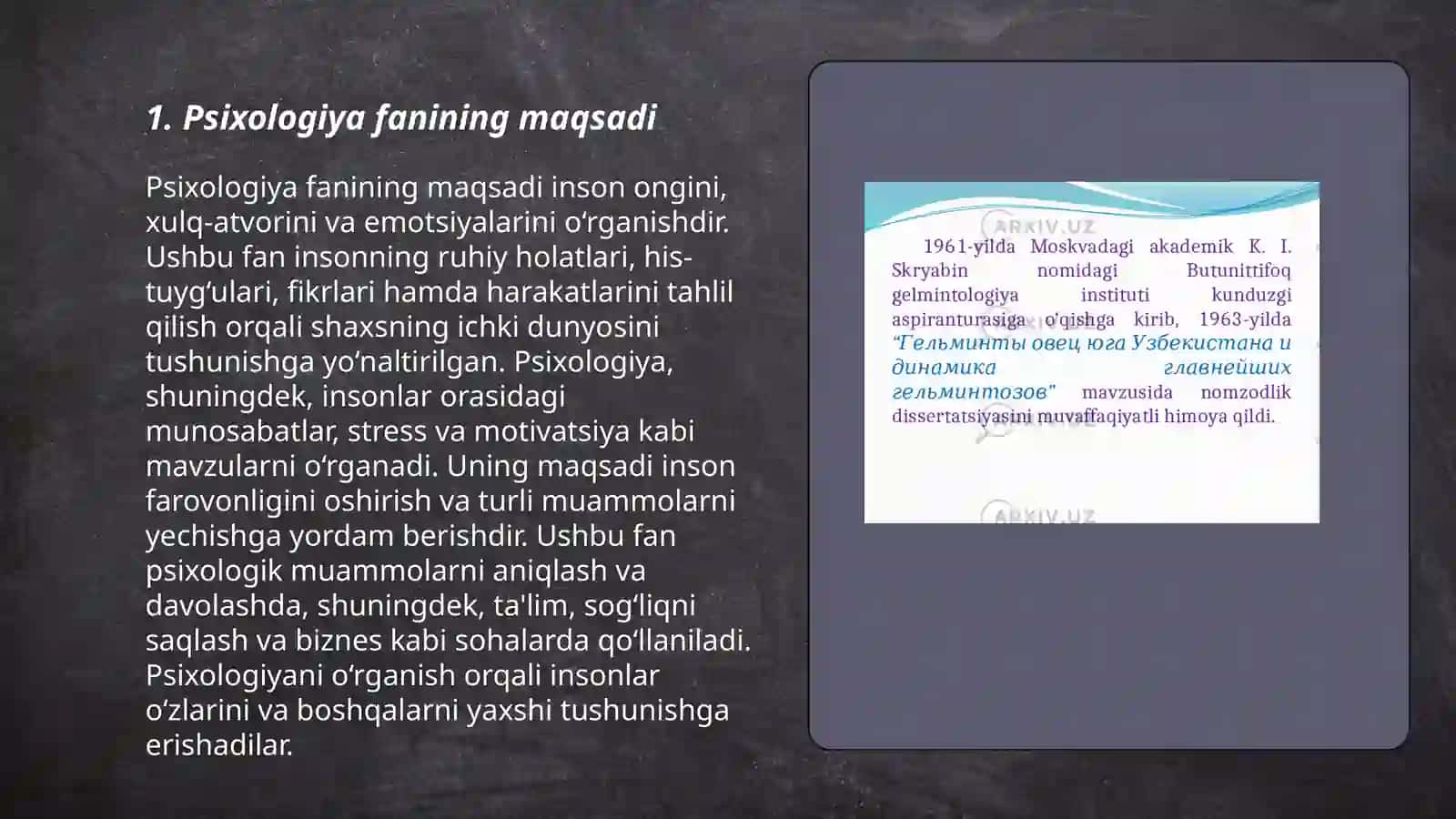 Psixologiya fanining maqsad va vazifalari 3