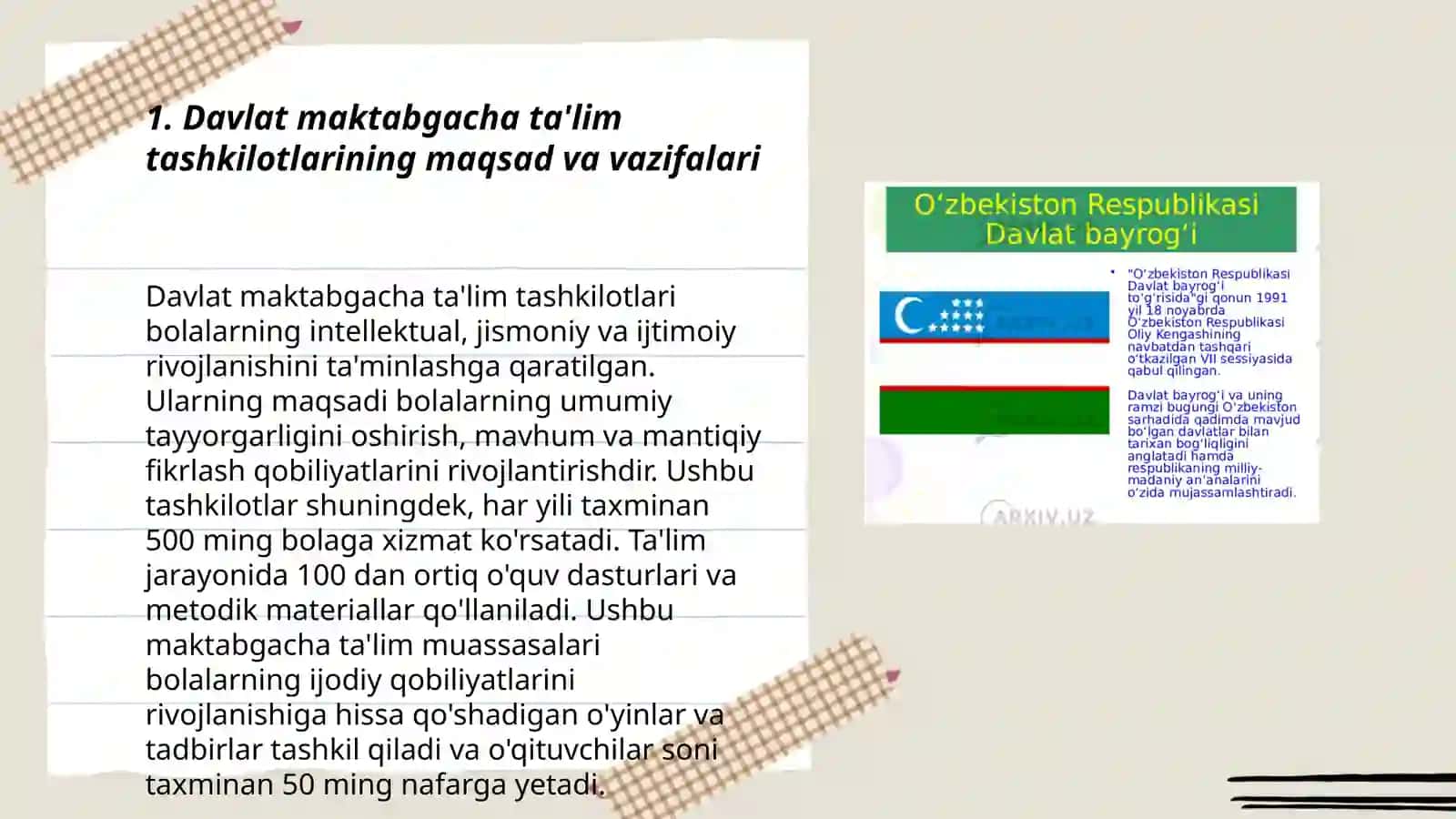 O'zbekiston Respublikasi Davlat Maktabgacha ta'lim to'g'risidagi Nizom 3