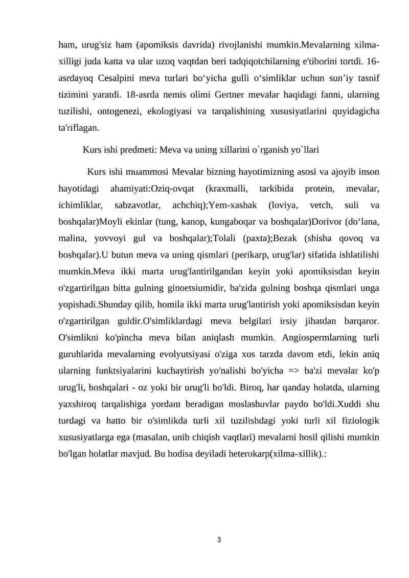 MEVALARNING PAYDO BO’LISHI VA TUZILISHI 3