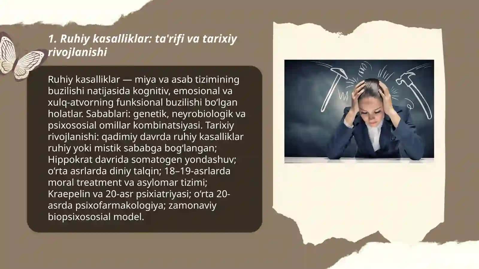 Ruhiy kasalliklar. Umumiy ta'rifi va fiziologik asoslari 3