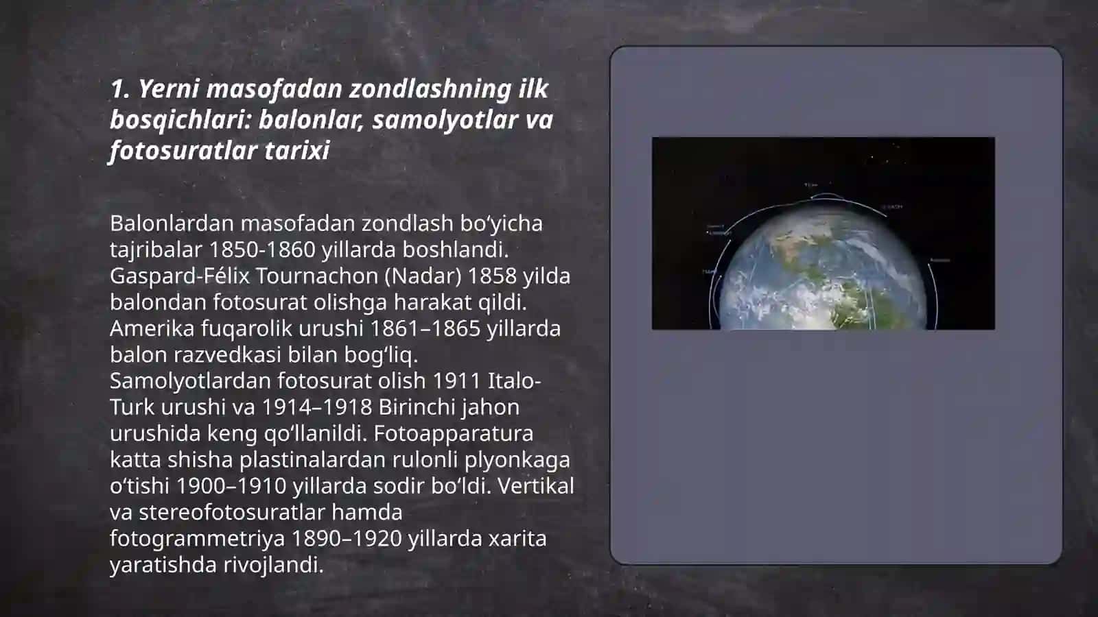 Yerni masofadan zondlash tarixi 3