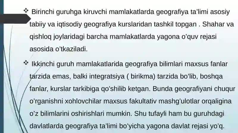 Xorijdagi ilg’or tajribalarni o’rganish va umumlashtirish. 3