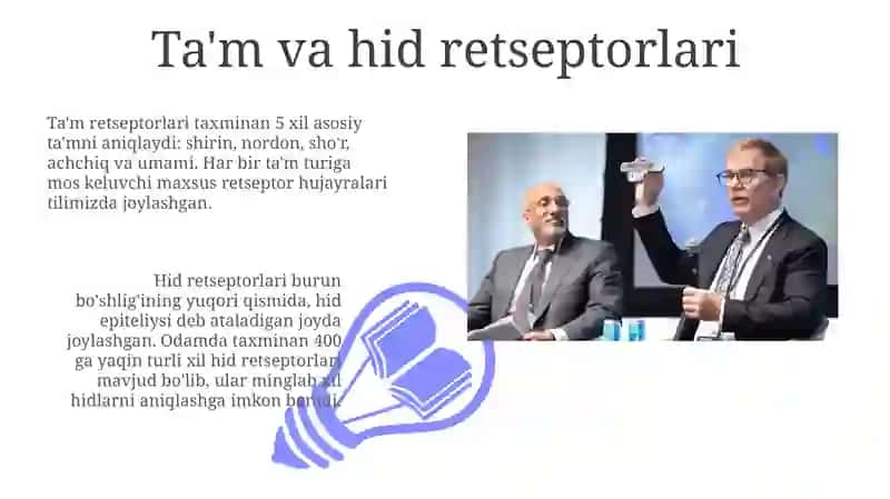 Ta'm va hid bilish nazariyasining biofizikaviy asoslari 3