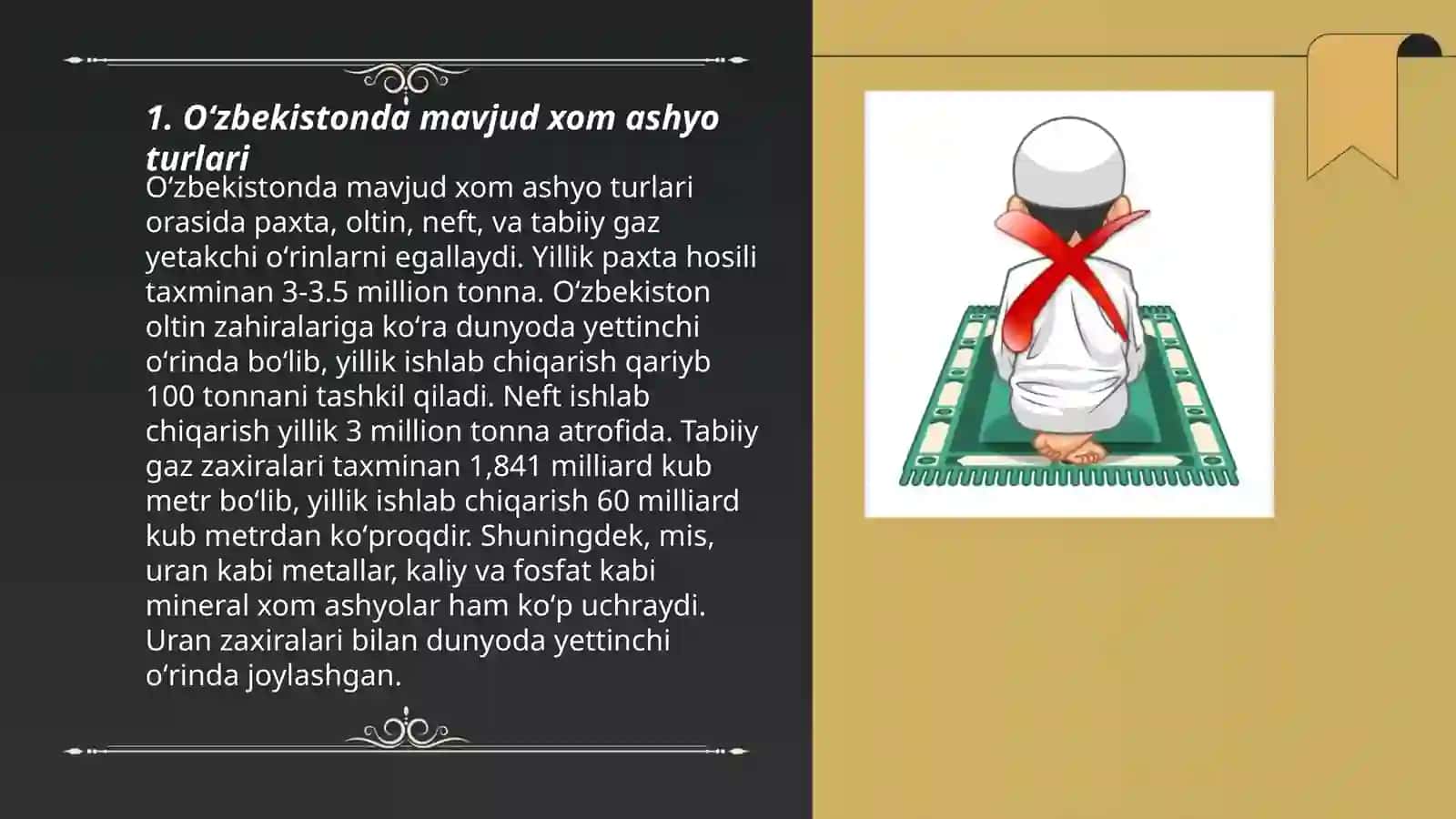 Oʻzbekiston xom ashyo bazasi va sanoatda ishlatilishi 3