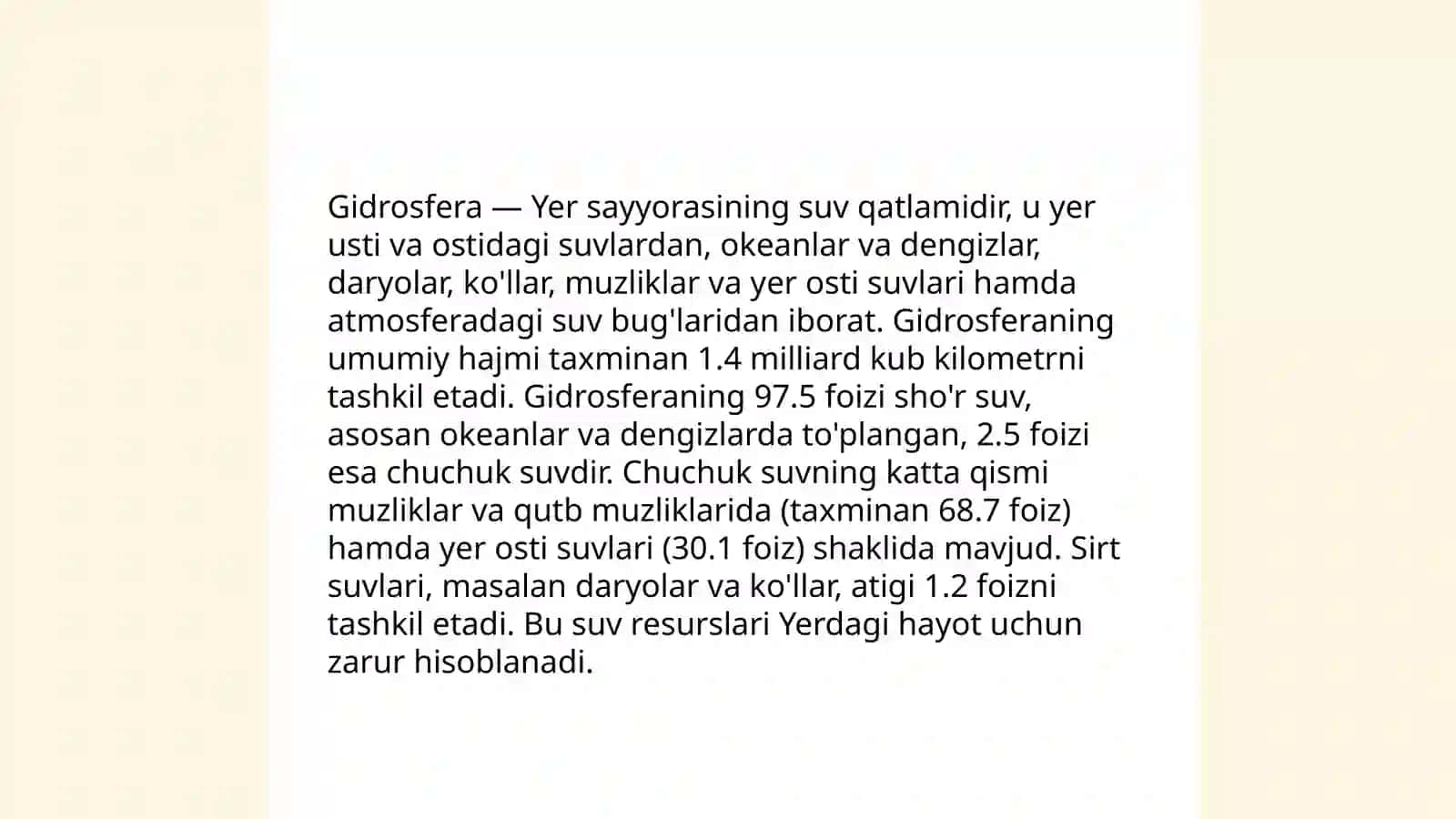 Gidrosfera va uning tarkibi 3