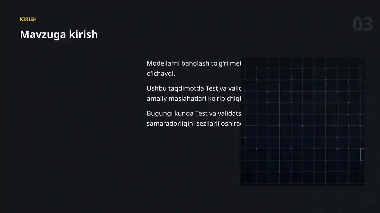 Modellarni Baholash 3