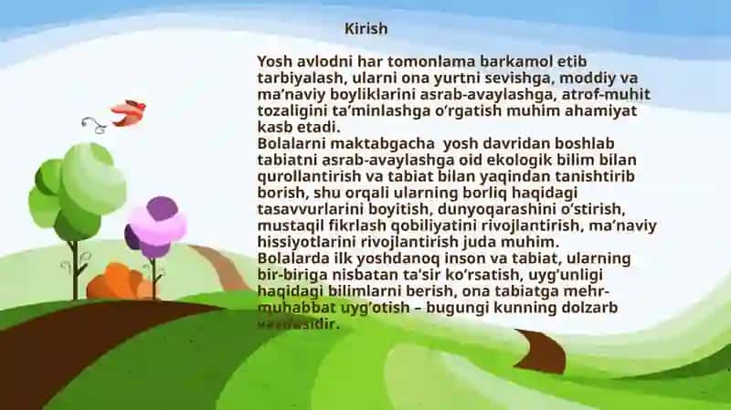 Bolalarga ekologik ta`lim berish orqali nutqni o`stirish 3