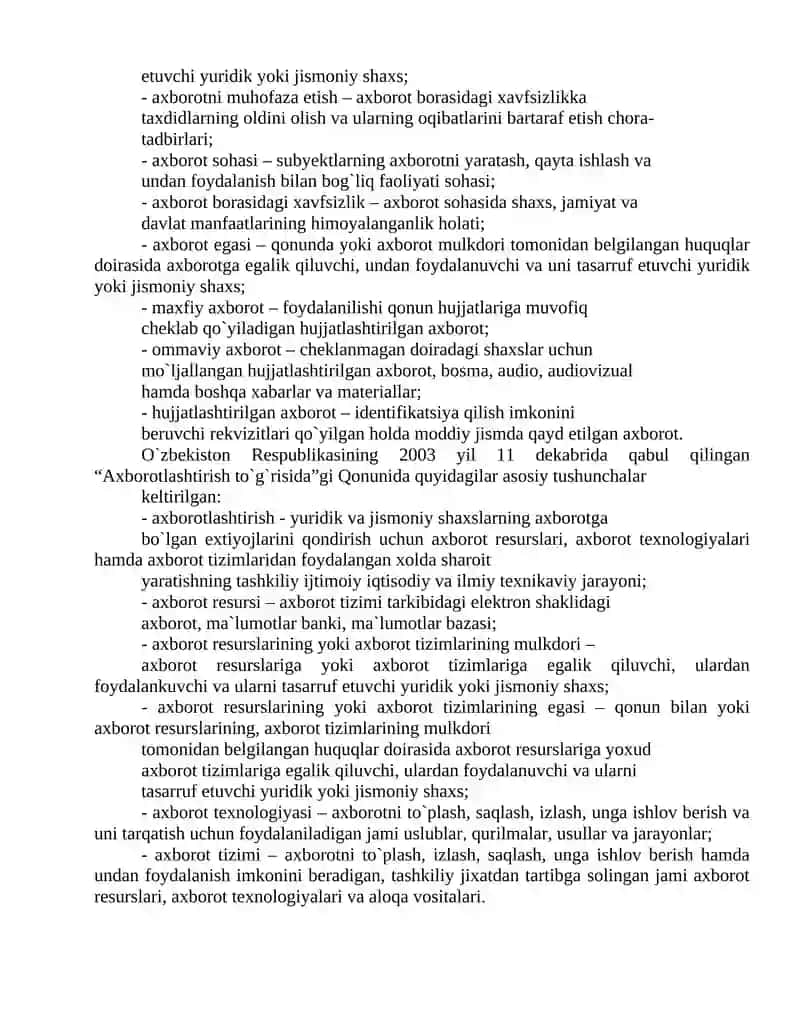 Axborot Xavfsizligini Ta`minlash Masalalari 3