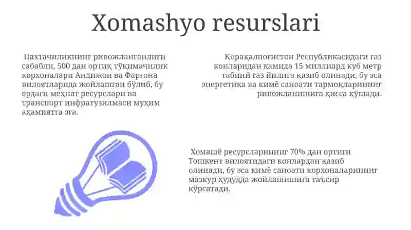 Sanoat Tarmoqlari va ularni joylashtirishga ta‘sir etuvchi omillar 3
