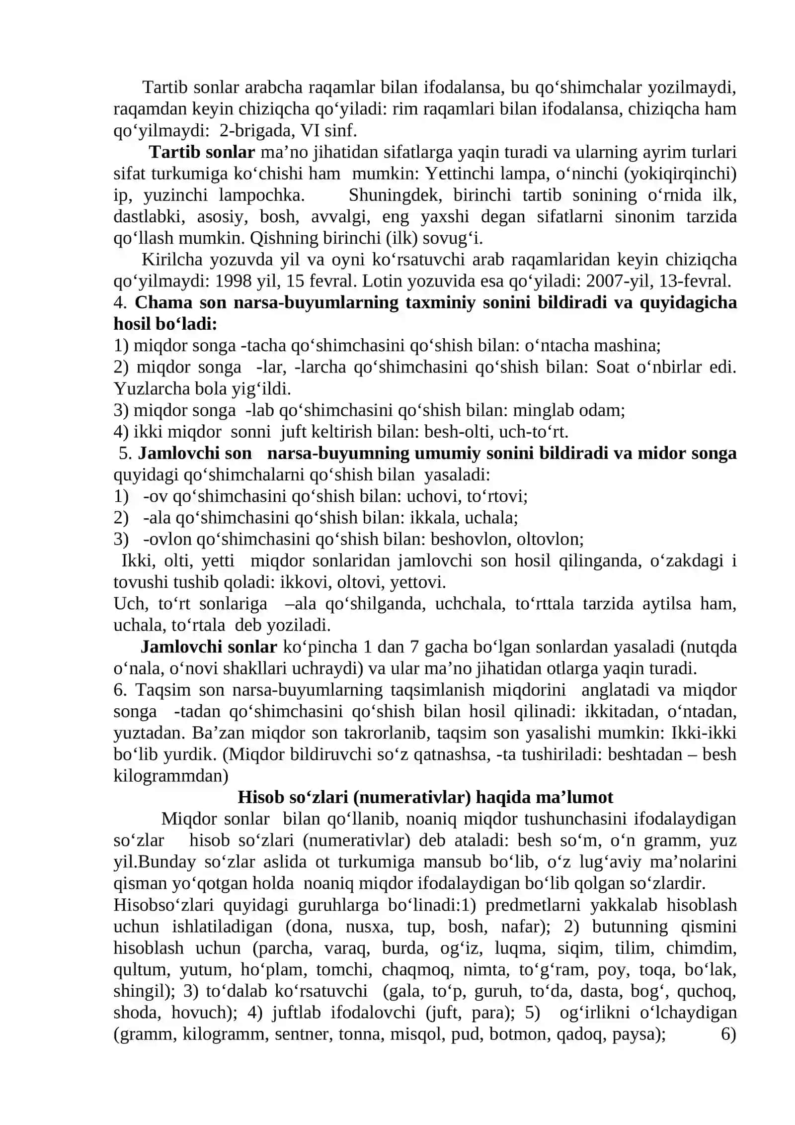 Son va olmosh so’z turkumlari, ularning leksik-grammatik xususiyatlari 3