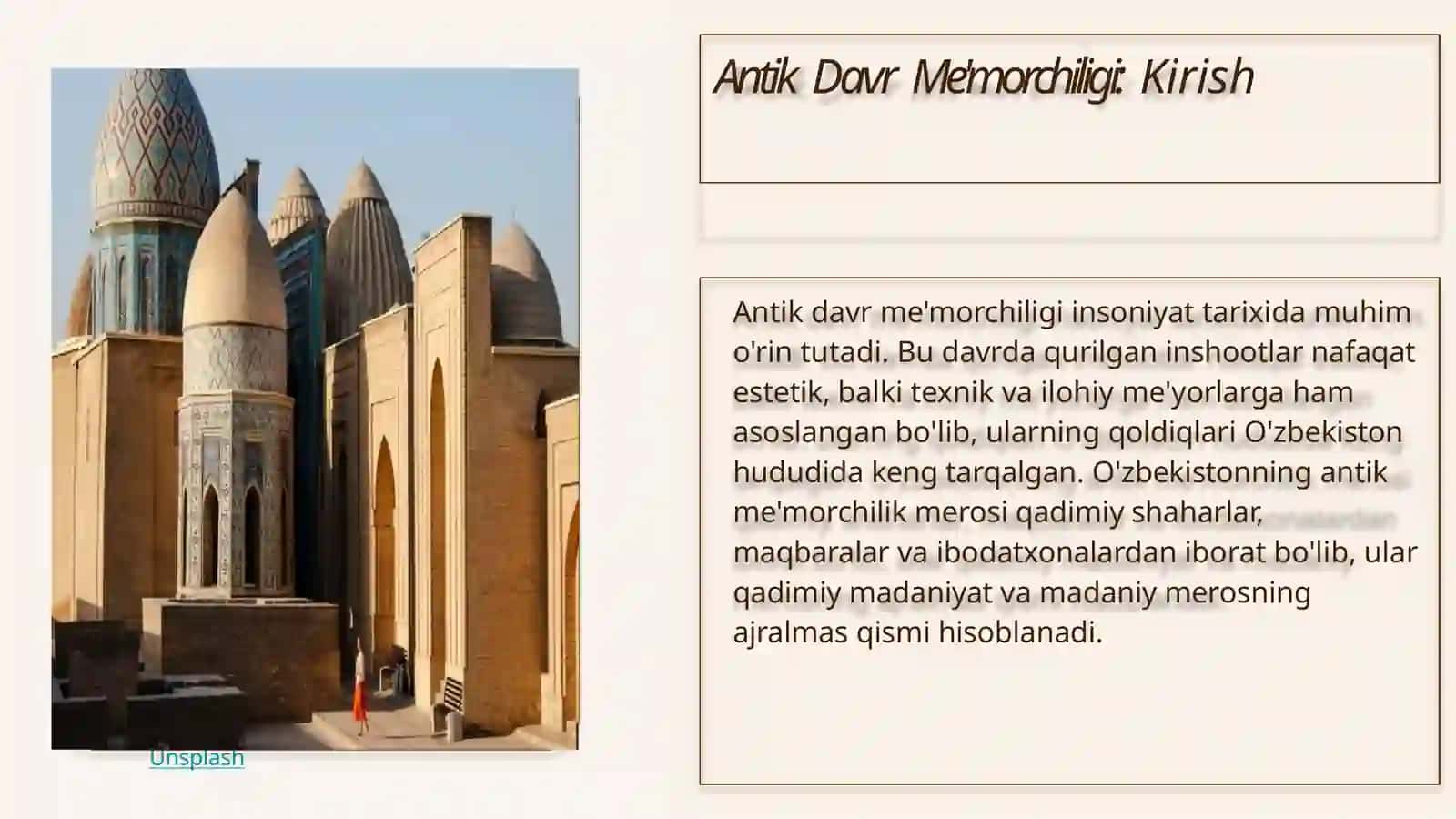 O'zbekistonning antik davr me'morchiligi xususiyatlari 3