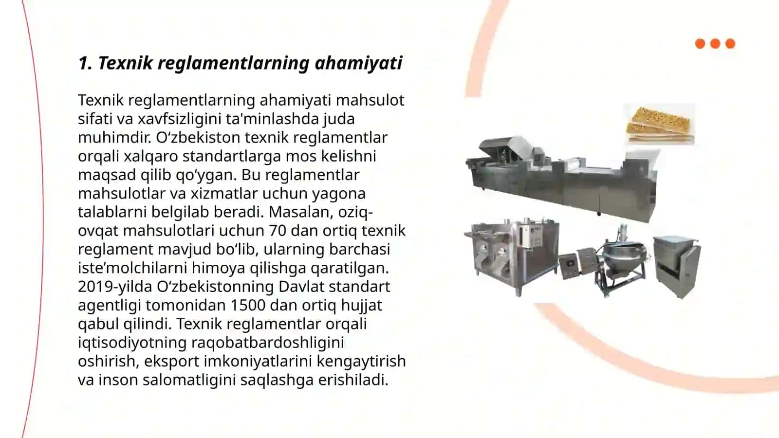 Texnik reglamentlar va ular ishlab chiqarish 3