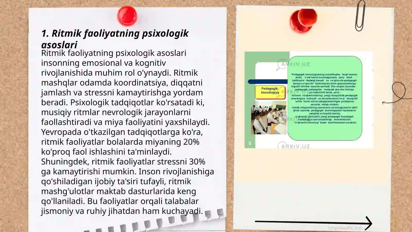 Psixologik-pedagogik ish va tibbiy tadbirlar majmuaviy tizimdagi ritmika 3