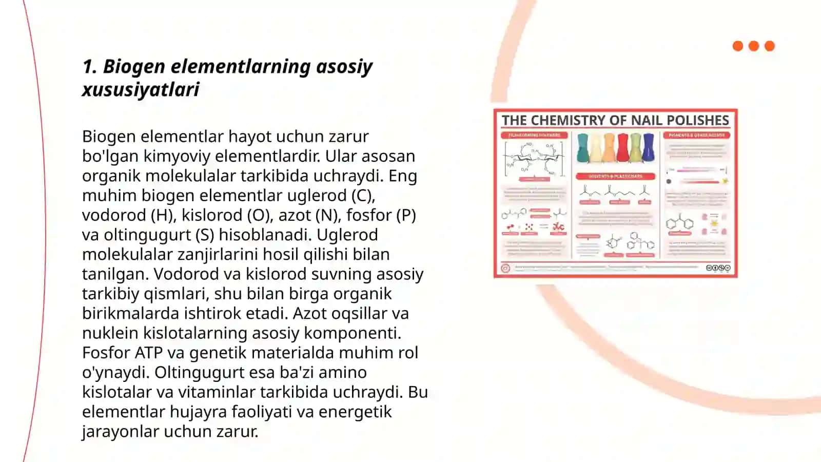 Biogen elementlar kimyosi 3