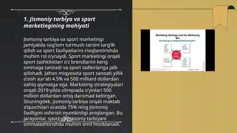 Jismoniy tarbiya va sport marketinggi strategiyasi 3