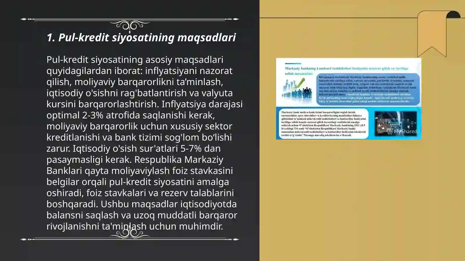 Davlatning pul kredit siyosati: maqsad va dastaklari 3