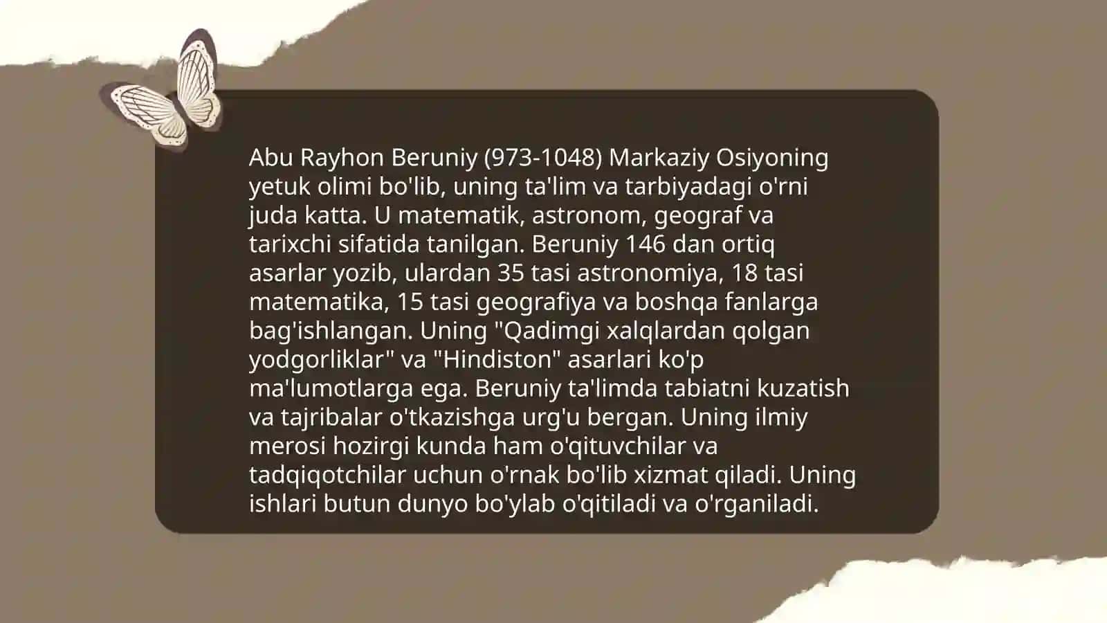 Abu Rayhon Beruniyning ta'lim-tarbiyaviy qarashlari 3