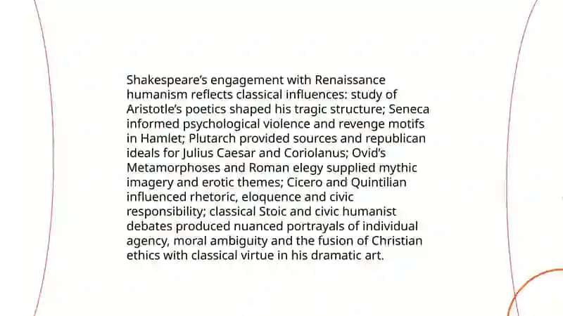 Shakespeare as a renaissance writer: individualizm, humanism and dramatic art 3