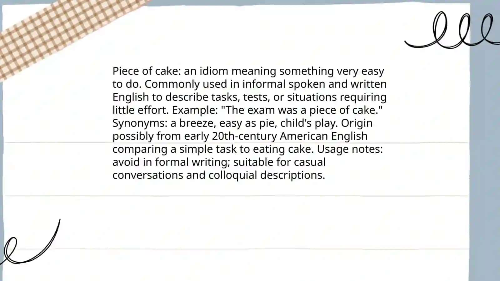 Food idioms and their meanings 3