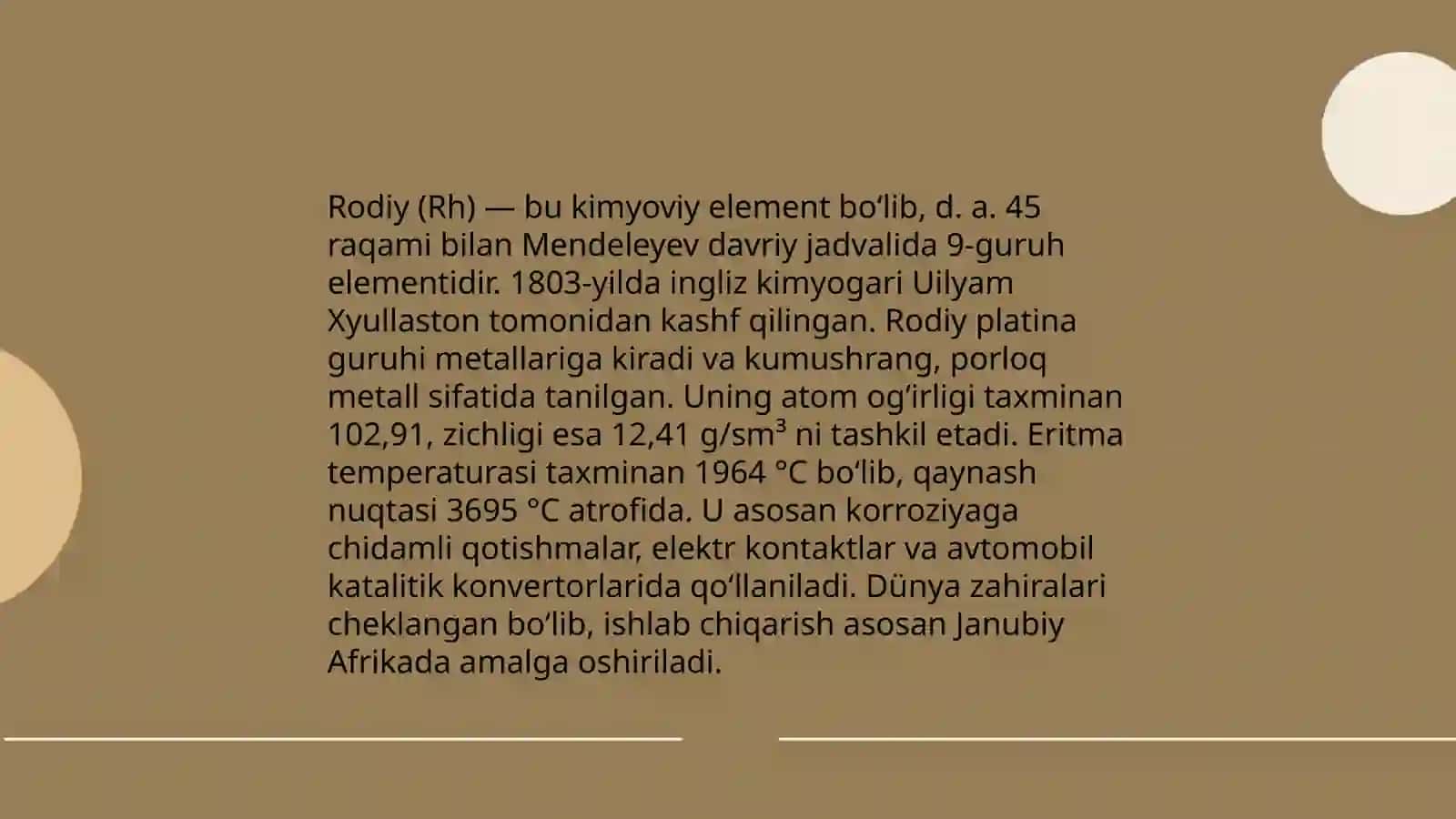 Rodiy elementi haqida 3