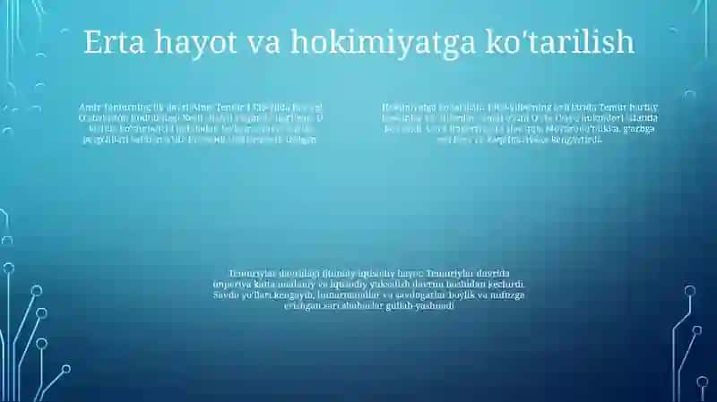 Amir Temur Va Temuriylar Davrida Ijtimoiy-IqtisodiyHayoti 3