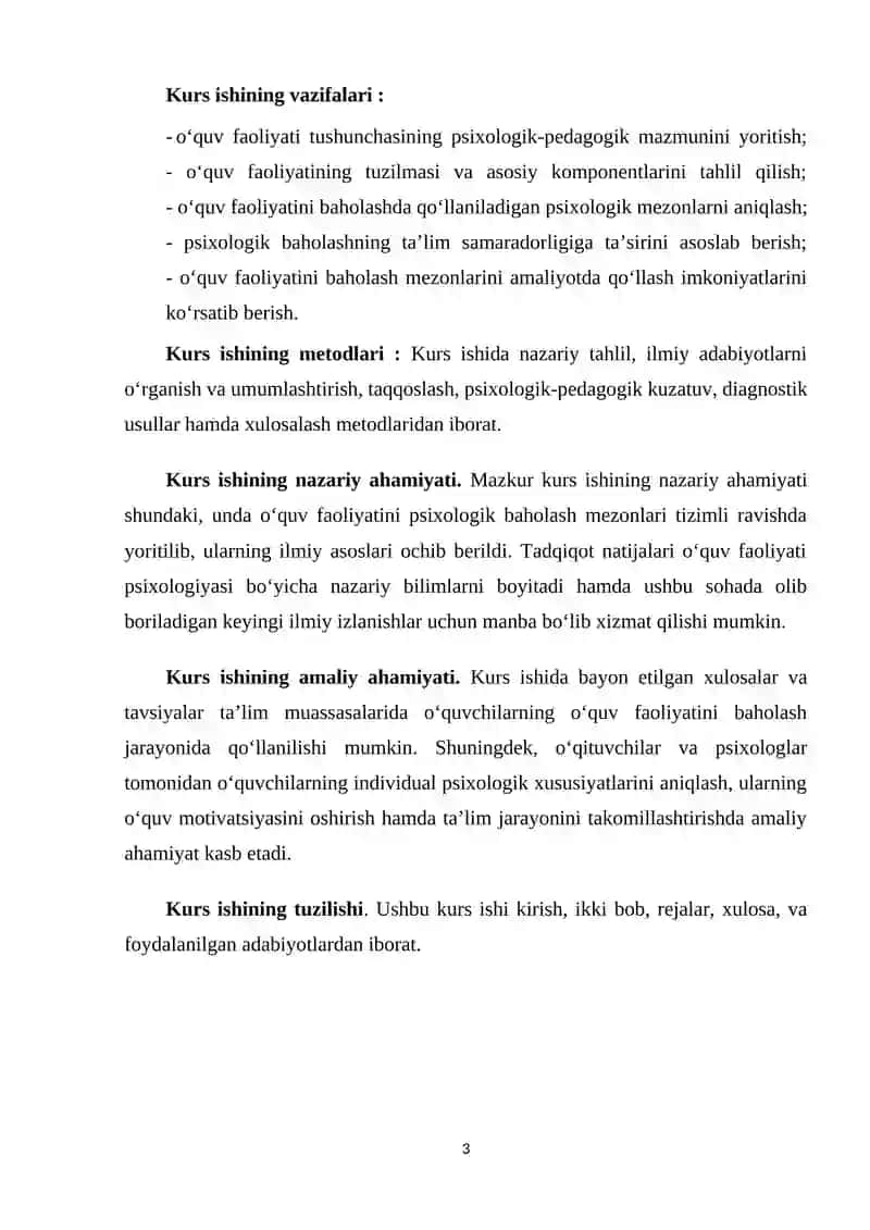 O‘quv faoliyatini psixologik baholashning mezonlari 3