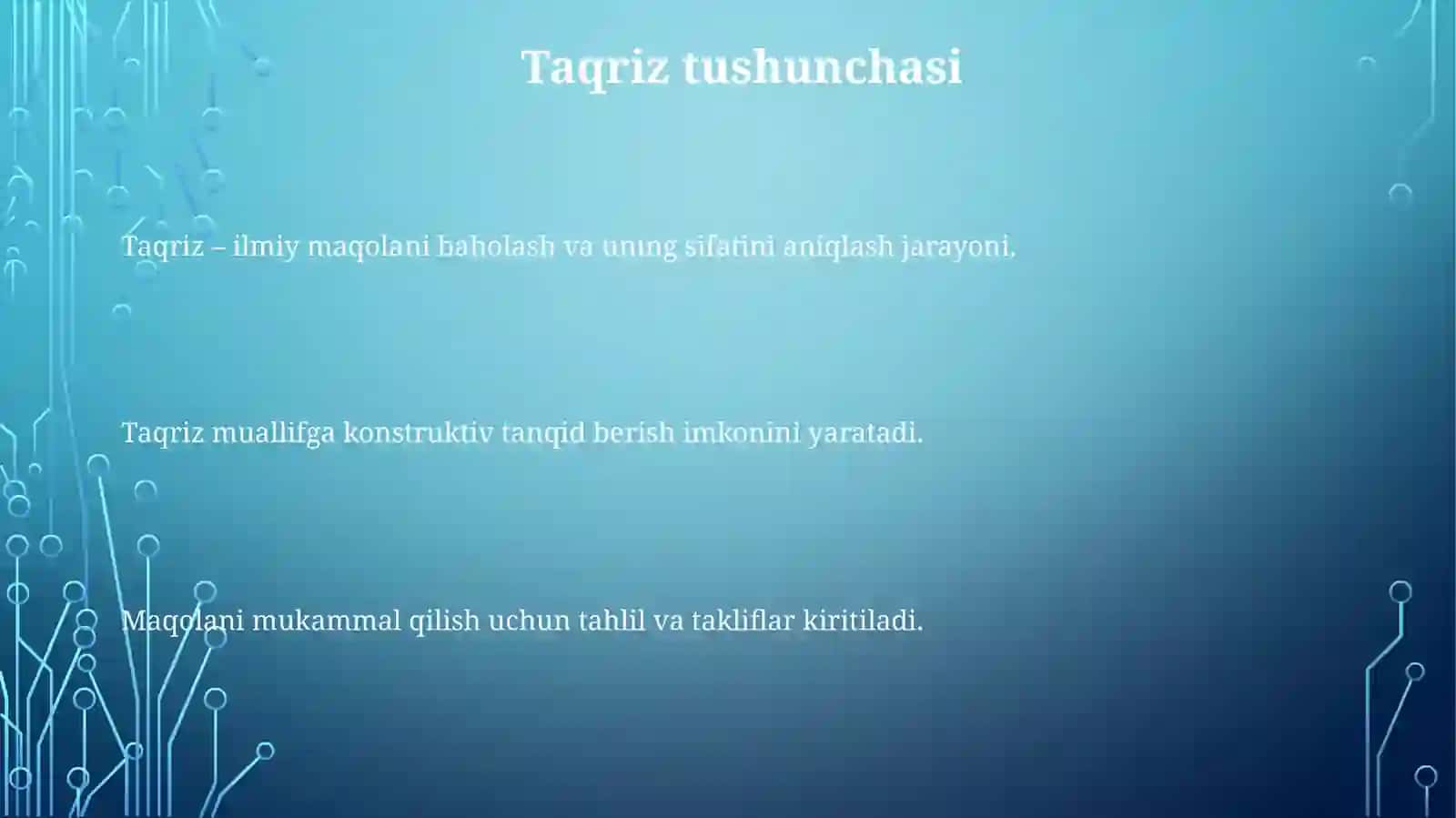 Taqrizlar turlari 3