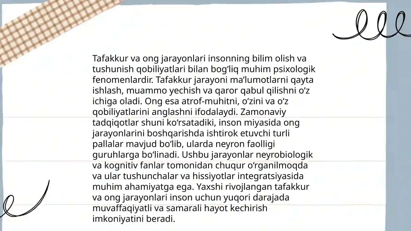 Tafakkur borasidagi psixalogik nazariyalar 3