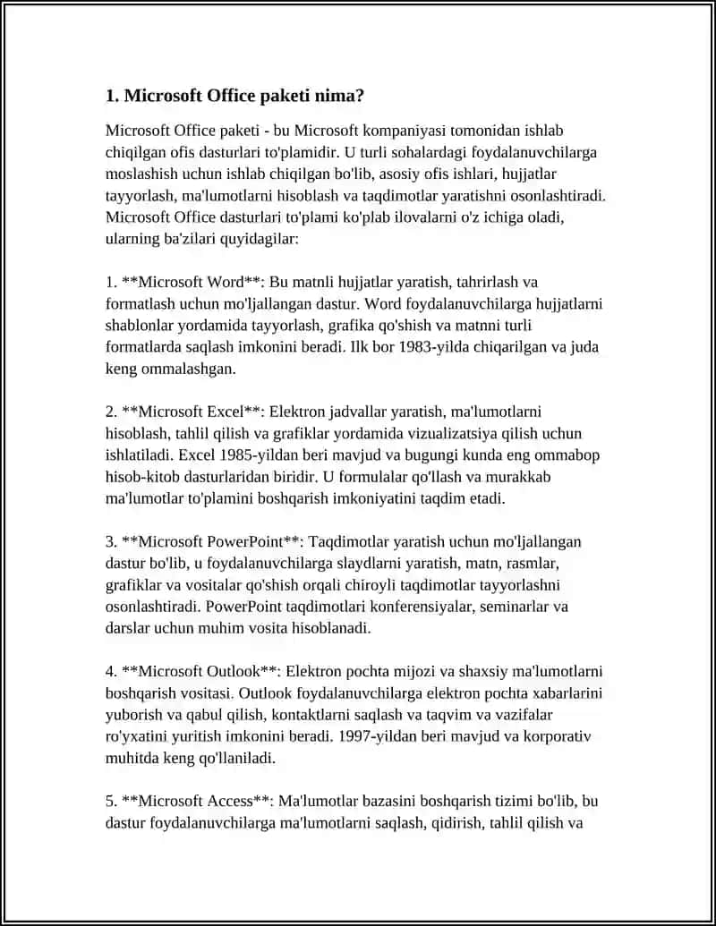 MICROSOFT OFFICE PAKETI 3
