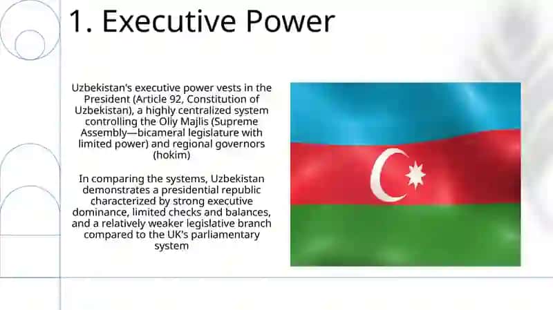 International politics. Comparison between Uzbek and British political system 3