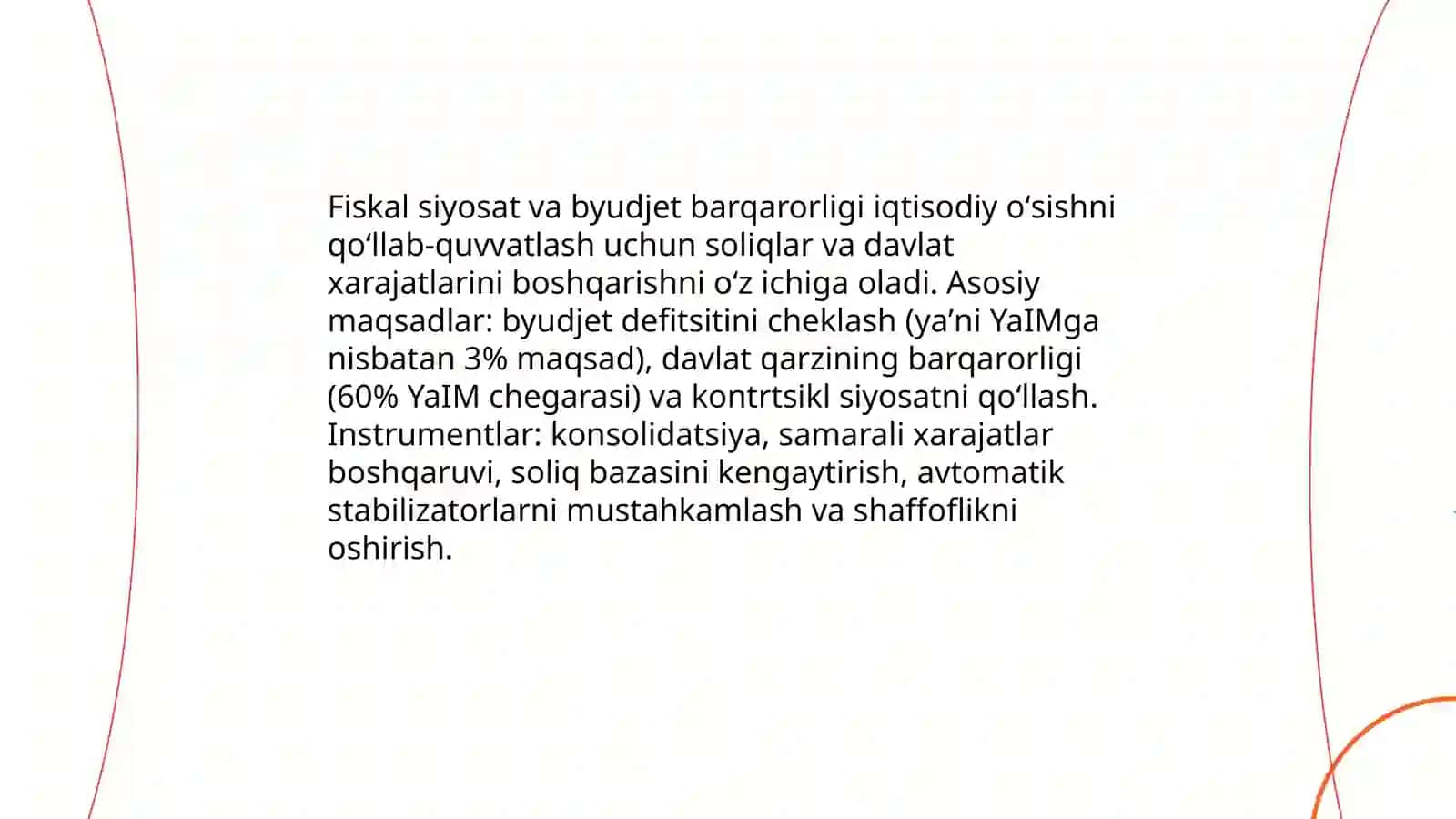 Iqdisodiy oʻsish siyosati 3