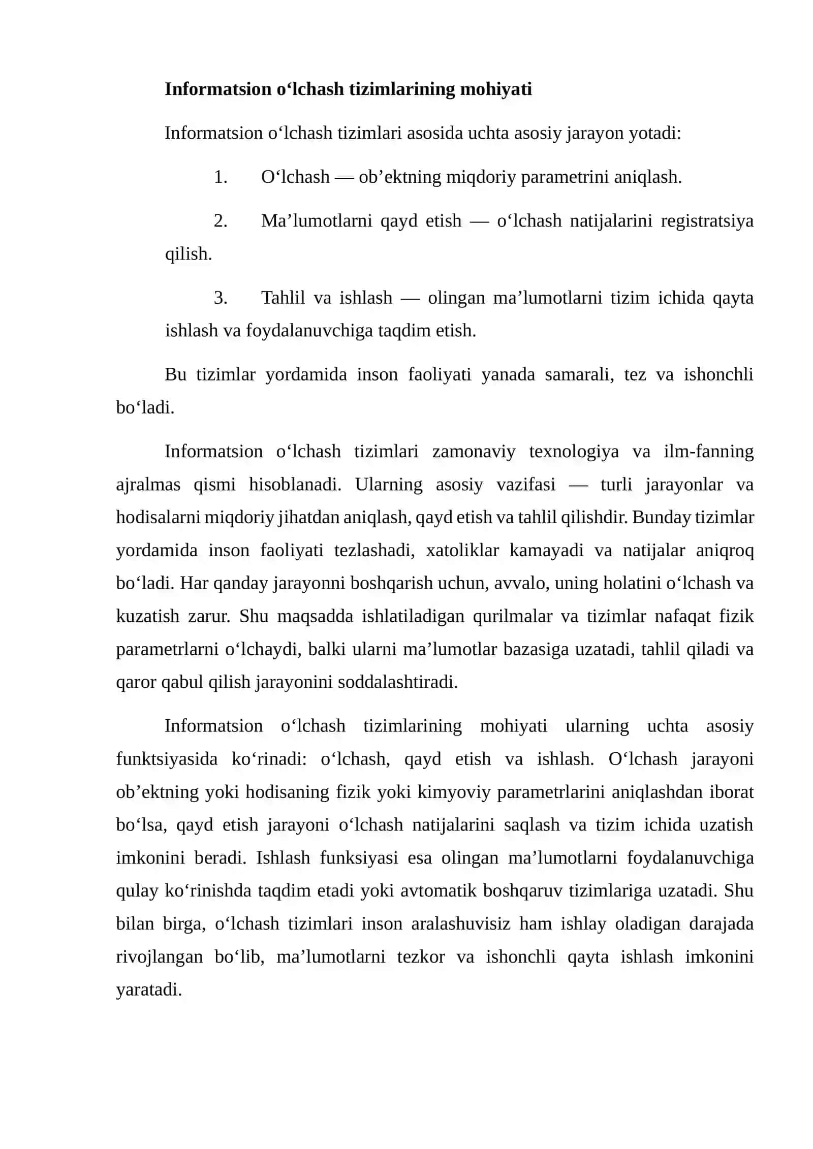 Informatsion oʻlchash tizimlari 3