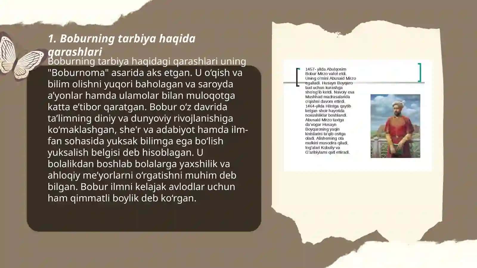 Bobur va boburiylar merosida tarbiyaga oid qarashlar 3