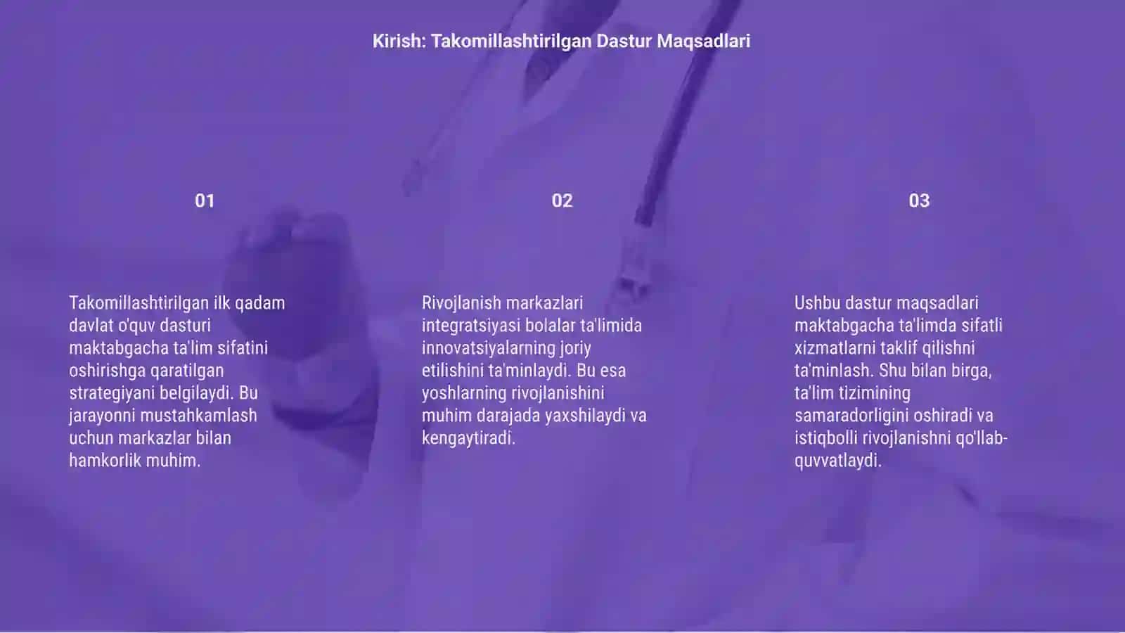 Takomillashtirilgan ilk qadam davlat oquv dasturi asosida maktabgacha talim tashkilotlarida rivojlanish markazlarining integratsiyasi 3