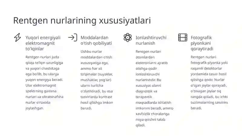 Rentgen nurlari va tibbiyotda qo'llanilishi 3