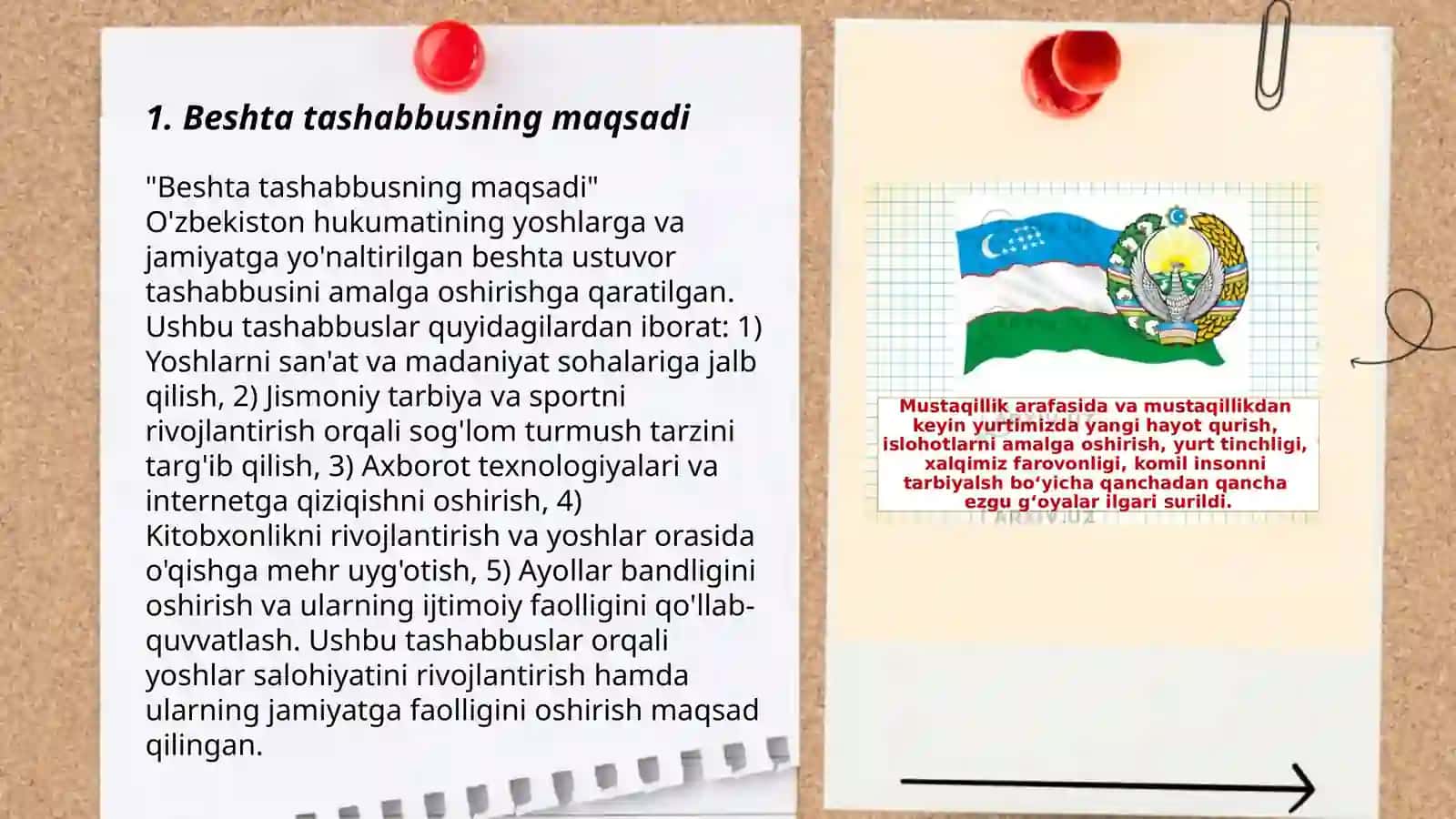 Beshta tashabbus va uning yuksak ma'naviy madaniyatni ta'minlashdaqi o'rni 3
