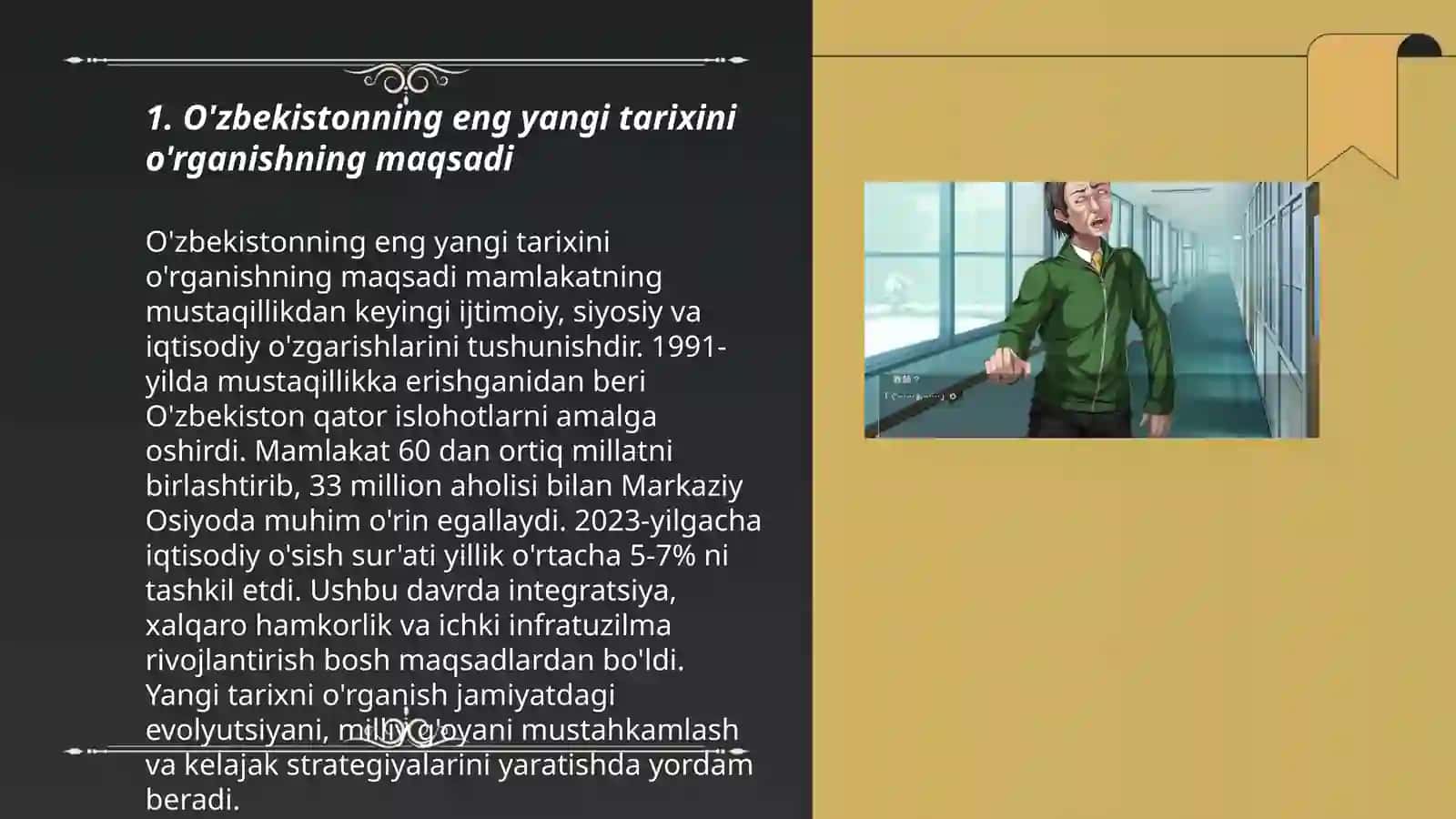 O’zbekistonning eng yangi tarixi fanining predmeti maqsadi va vazifalari 3